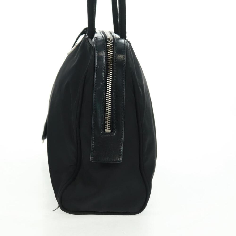 PRADA Hand Bag Nylon Leather Black Silver Auth ep12566 - Picture 3 of 16